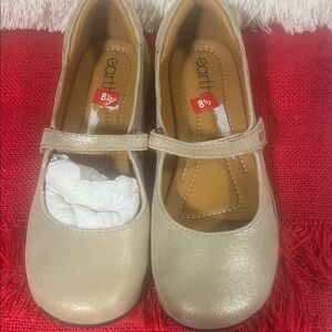 Earth Origins Shimmery Champagne Mary Jane Flats